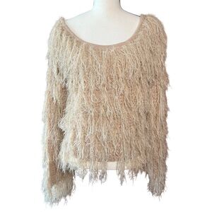 Love Riche Cream Fuzzy Sweater